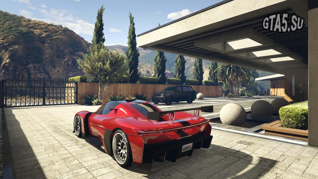 Широкая подъездная дорожка