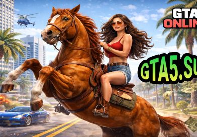 Люсия из GTA 6 на коне в ГТА Онлайн